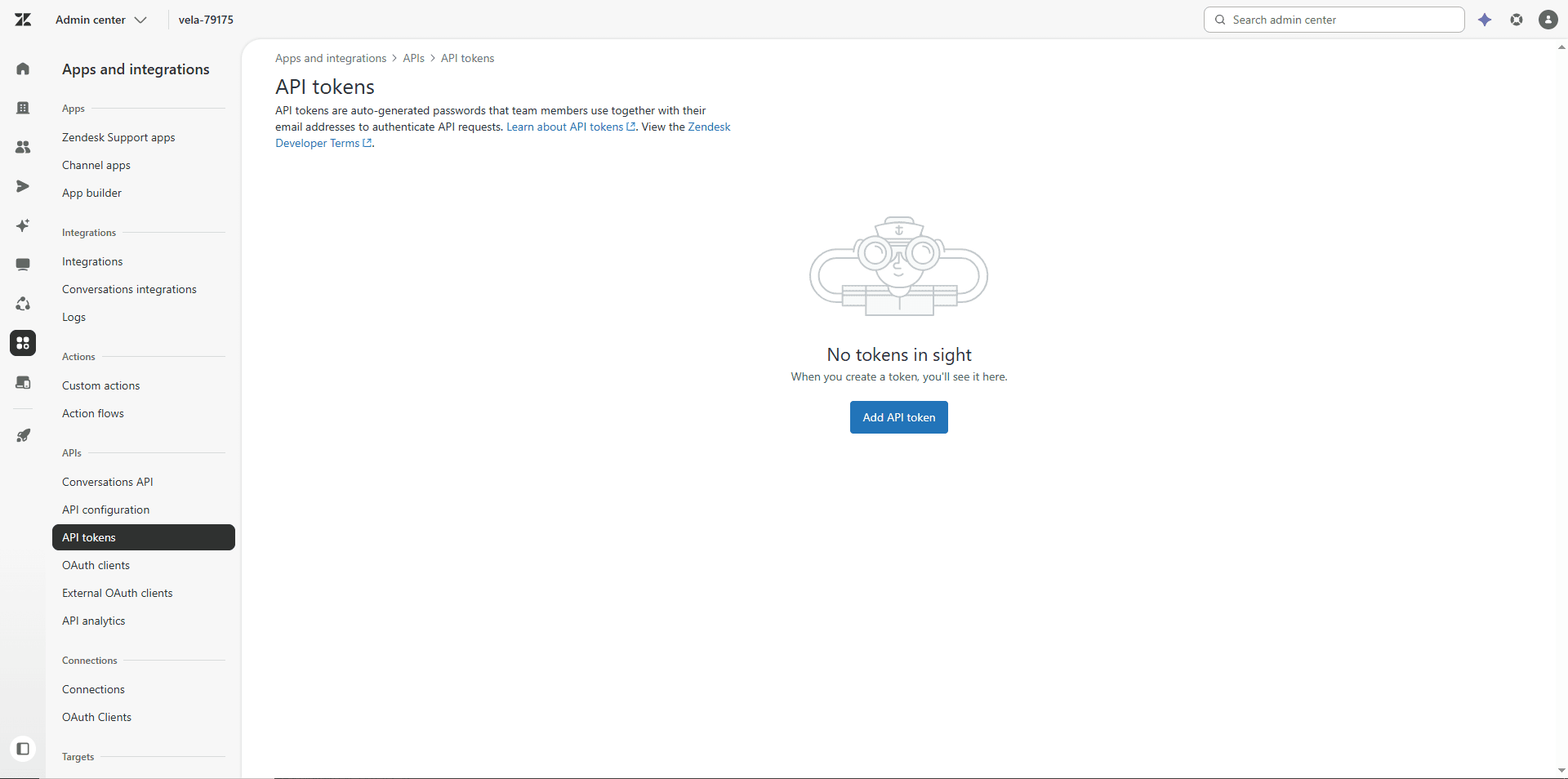 Add API token