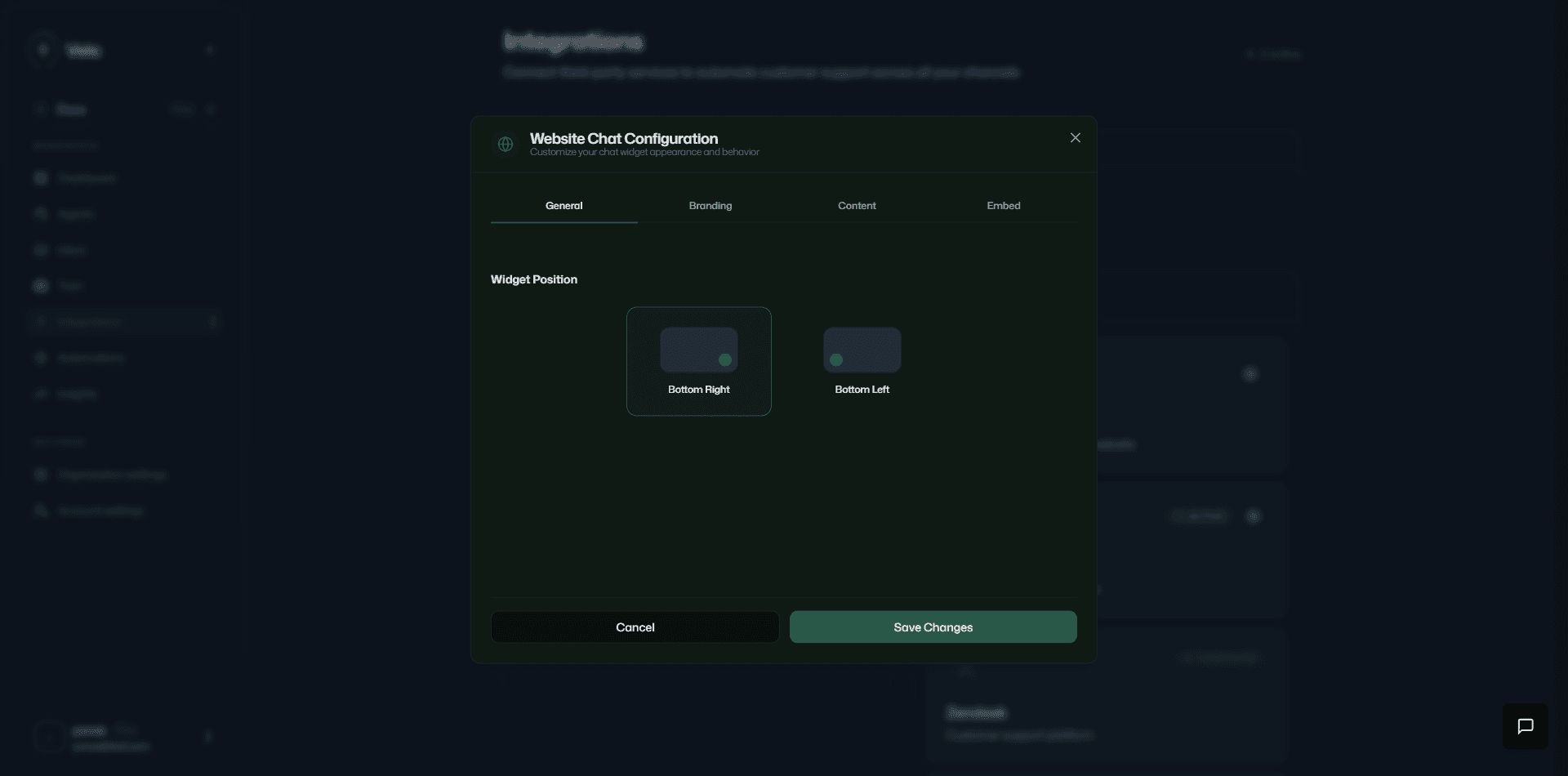 General settings